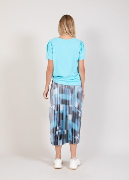 COSTER COPENHAGEN 'Plisse' Skirt (Blue)