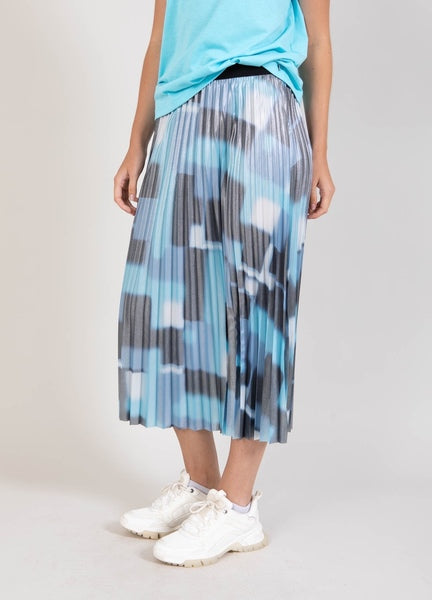 COSTER COPENHAGEN 'Plisse' Skirt (Blue)