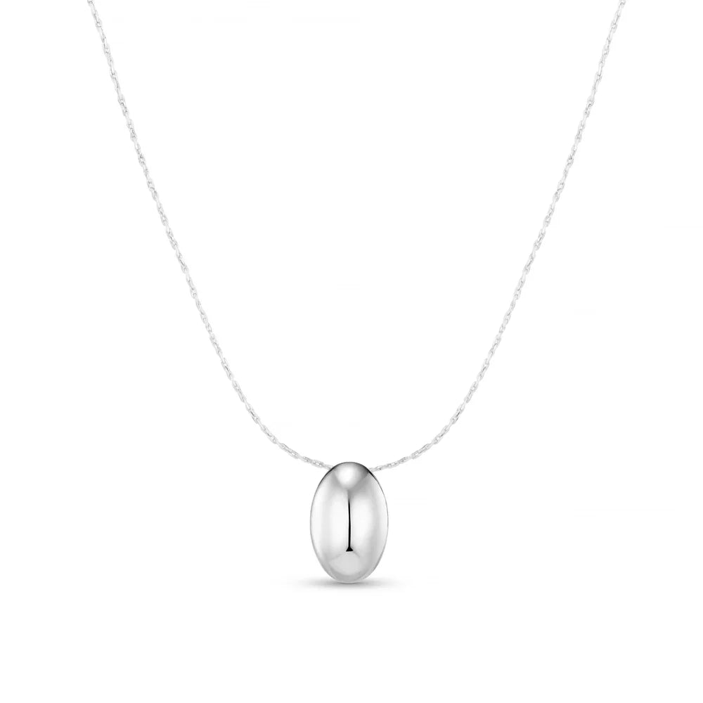 A simple, elegant chain from ORELIA featuring a polished drop pendant. Its subtle drop design makes it a versatile piece for both everyday wear and special occasions.