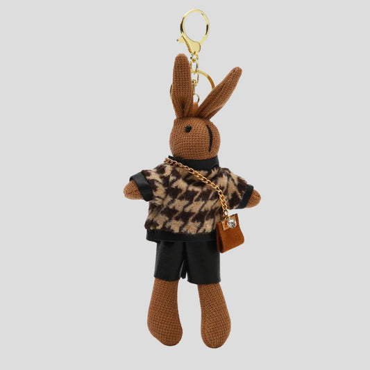 STICKYBESTIE "Rabbit Bag Charm" (Brown)