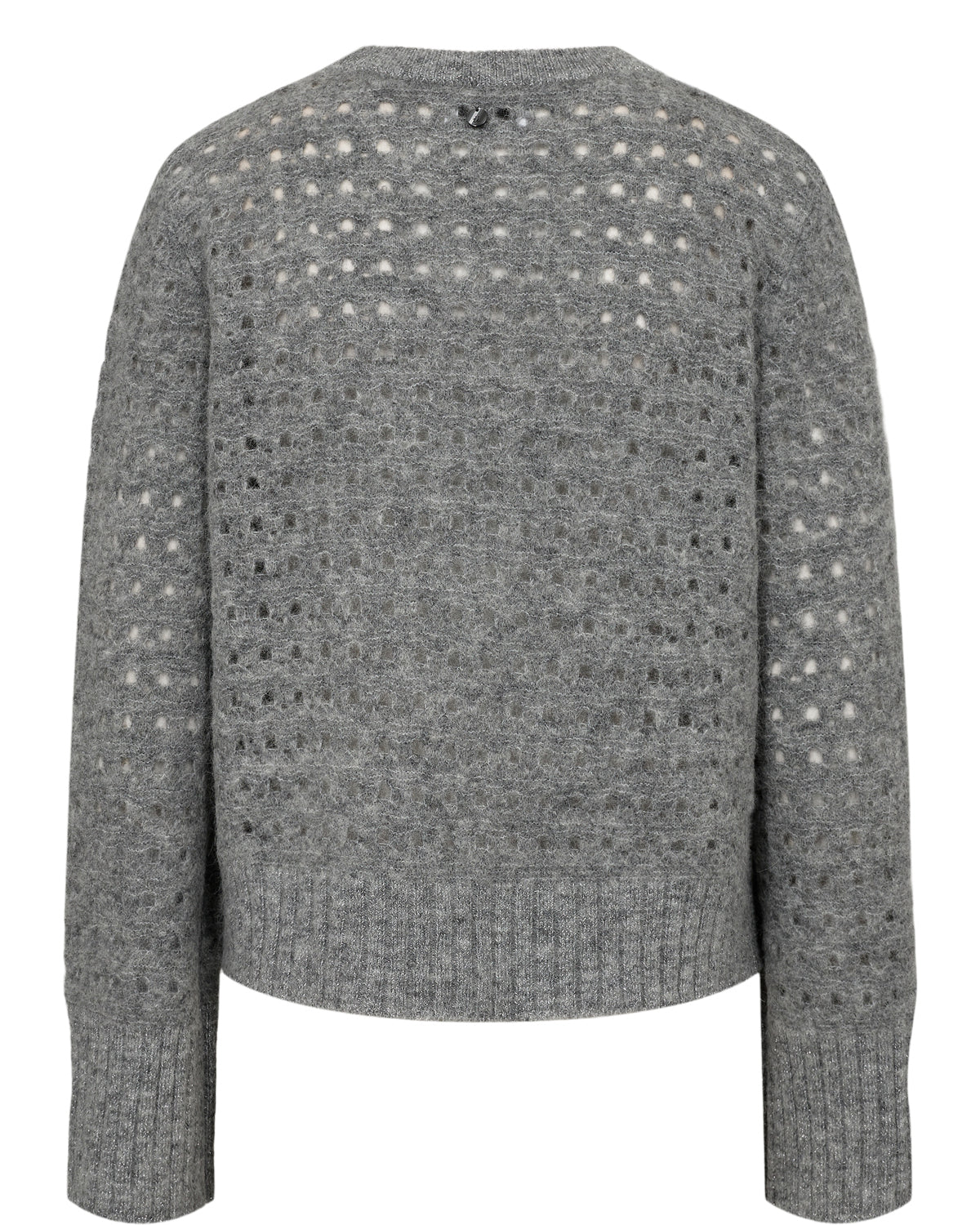 NUMPH "NURiette Dot Pointelle Jumper" (Medium Grey Melange)