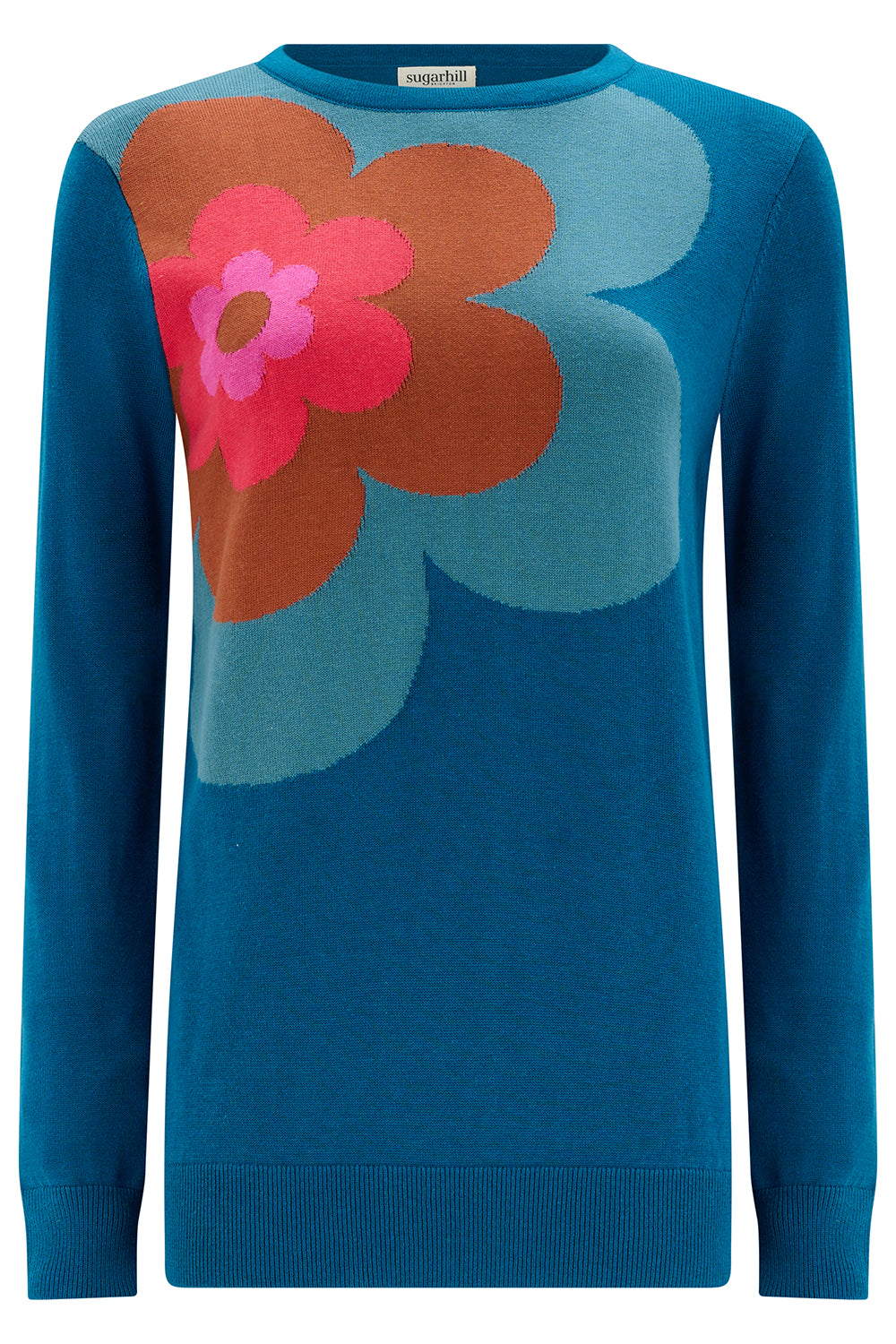 SUGARHILL "Rita Jumper" (Teal Growing Flower)