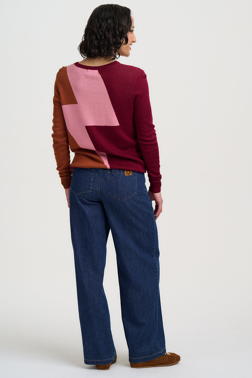 SUGARHILL "Rita Jumper" (Burgundy Lightning Divide)