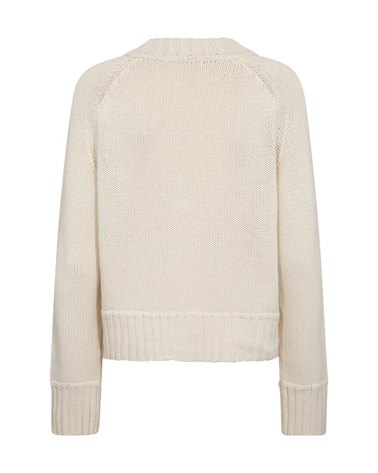 MOS MOSH "MMRola Bine V Neck Knit Cardigan" (Ecru)