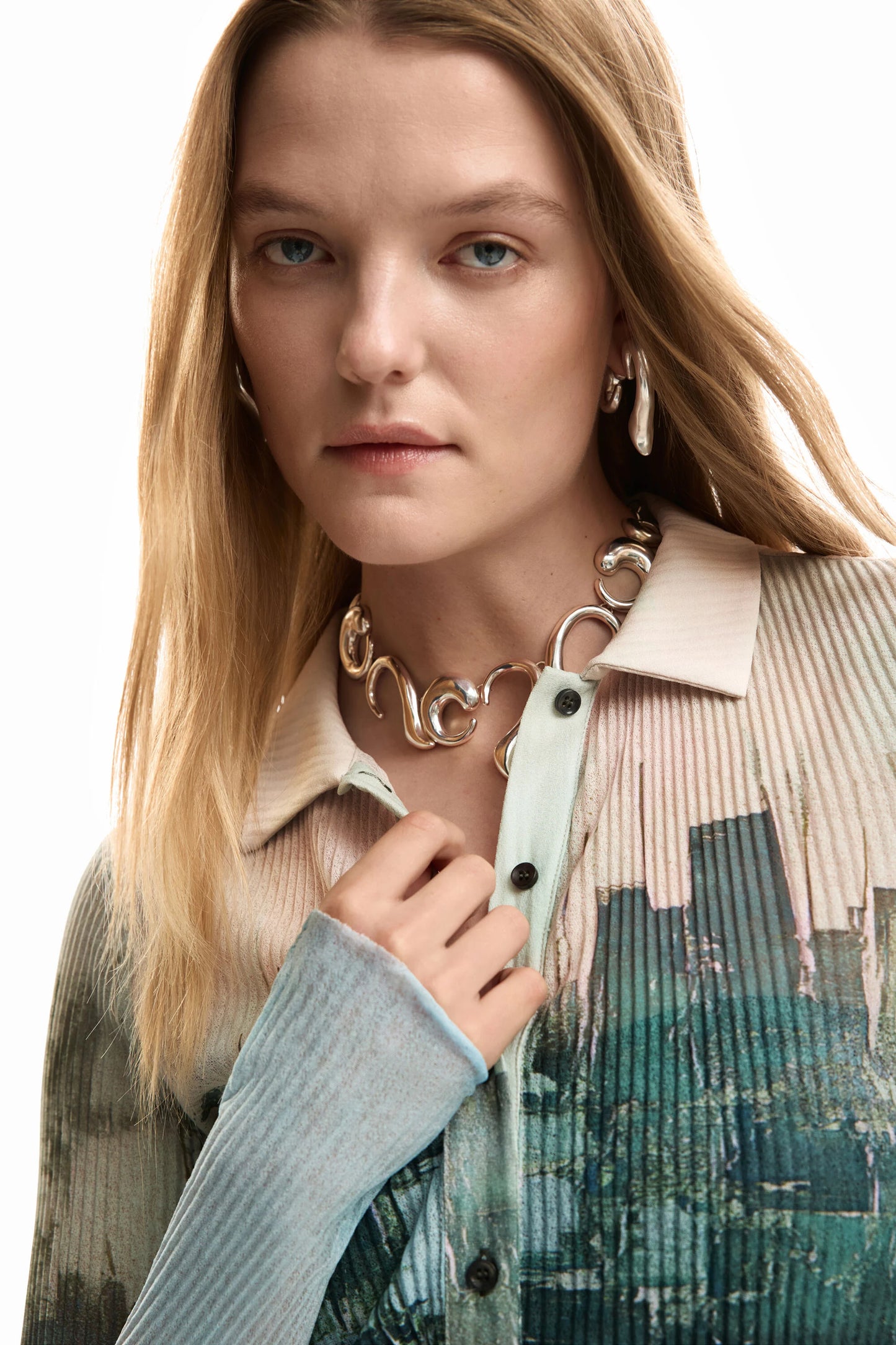 DESIGUAL "Rotterdam Shirt" (Gris Pastel)