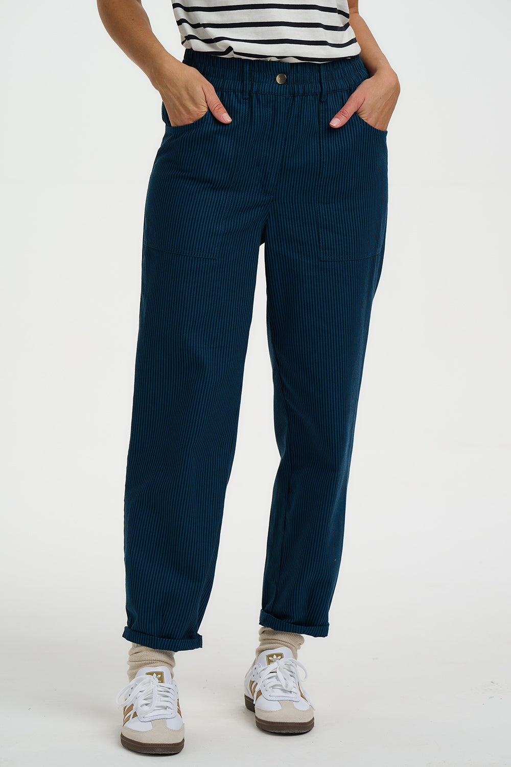 SUGARHILL "Rowan Trouser" (Black & Teal)