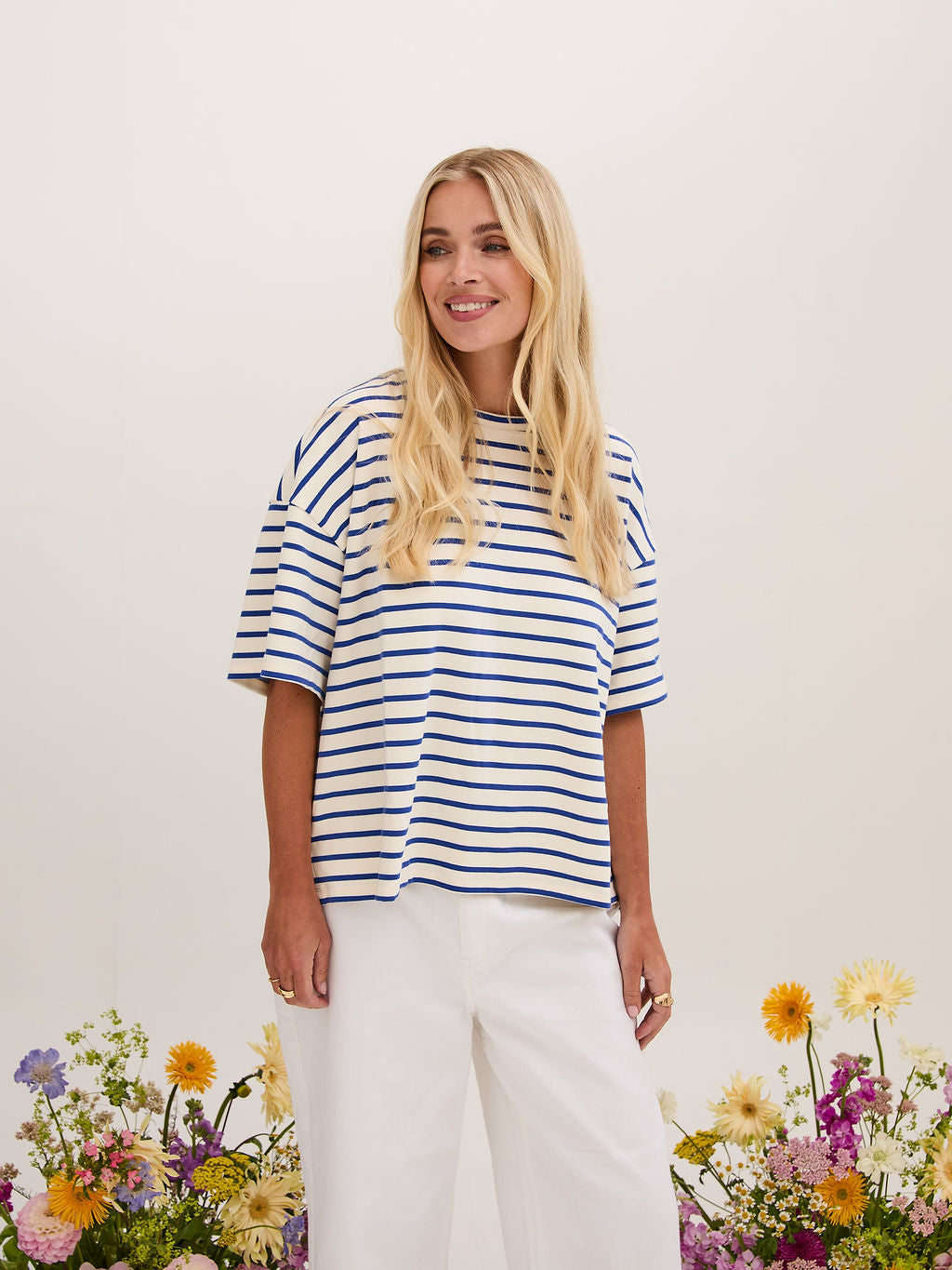 Say hello (again) to Sara from FIKA, our bestselling Stripe A-line T-shirt – now back in stock after multiple sell-outs. Loved for her effortless style and everyday versatility, this is a wardrobe essential you’ll reach for again and again.Ma de from premium, super soft, heavier-weight surplus fabric, Sara delivers comfort without compromising on style. The classic stripe design and flattering A-line silhouette create a relaxed yet polished fit that suits every shape.