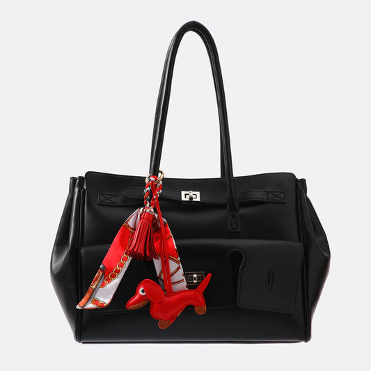 STICKYBESTIE "Dachshund Bag Charm" (Red/Grey)