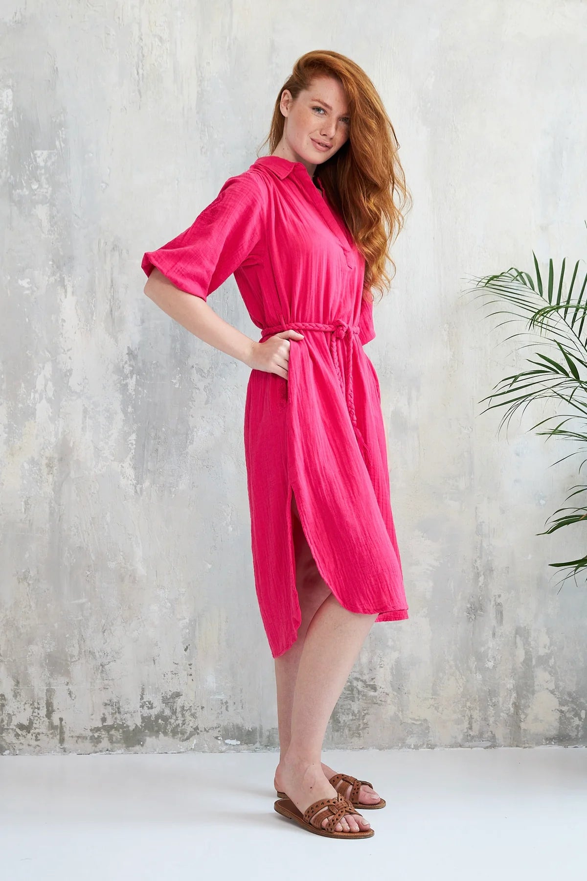 CHICO SOLEIL "Sheri Dress" (Black/Pink)