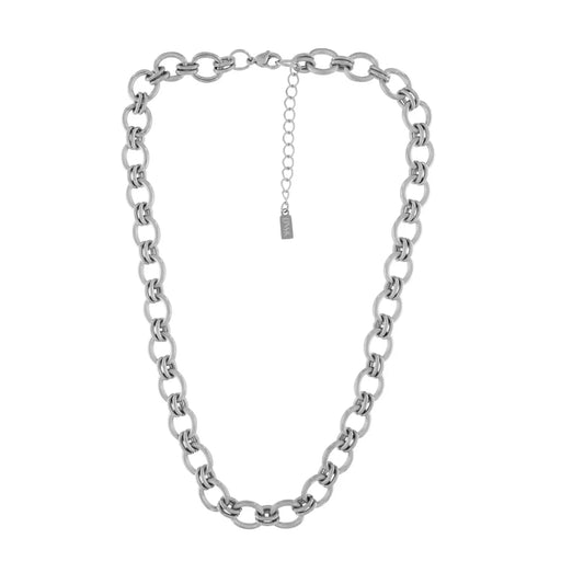 Unleash your courage with our waterproof short smooth link necklace. Made with hypoallergenic materials, this silver-plated piece will add a touch of elegance to any outfit. Perfect for those with sensitive skin, embrace your boldness with this luxurious accessory.