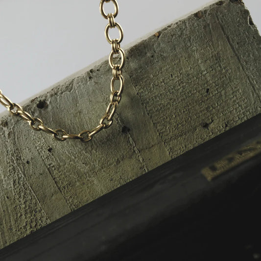 DANSK "Courage Waterproof Short Smooth Link Necklace" (Gold Plated)