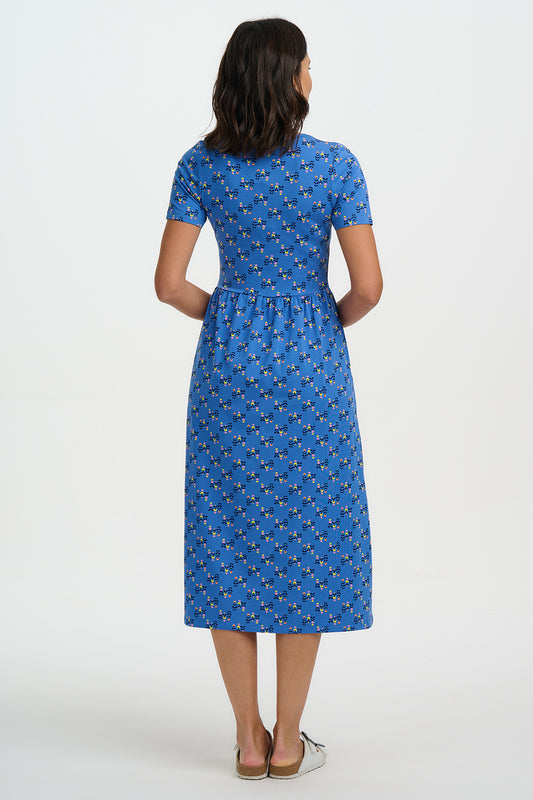 SUGARHILL "Sofia Jersey Midi Dress" (Blue)