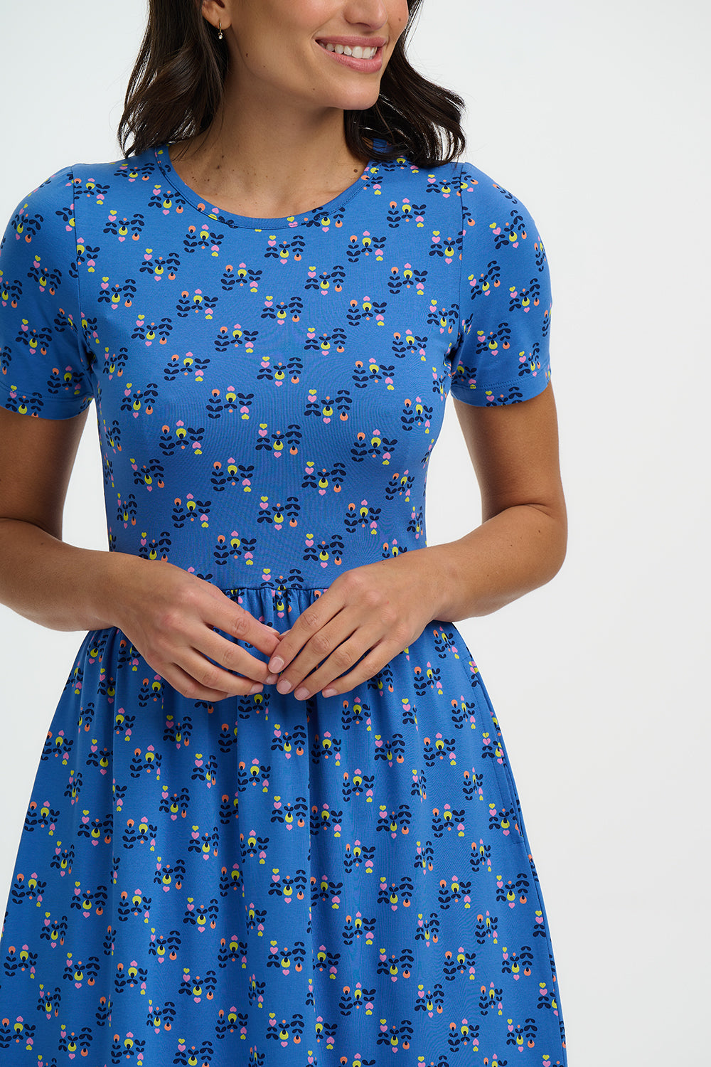 SUGARHILL "Sofia Jersey Midi Dress" (Blue)