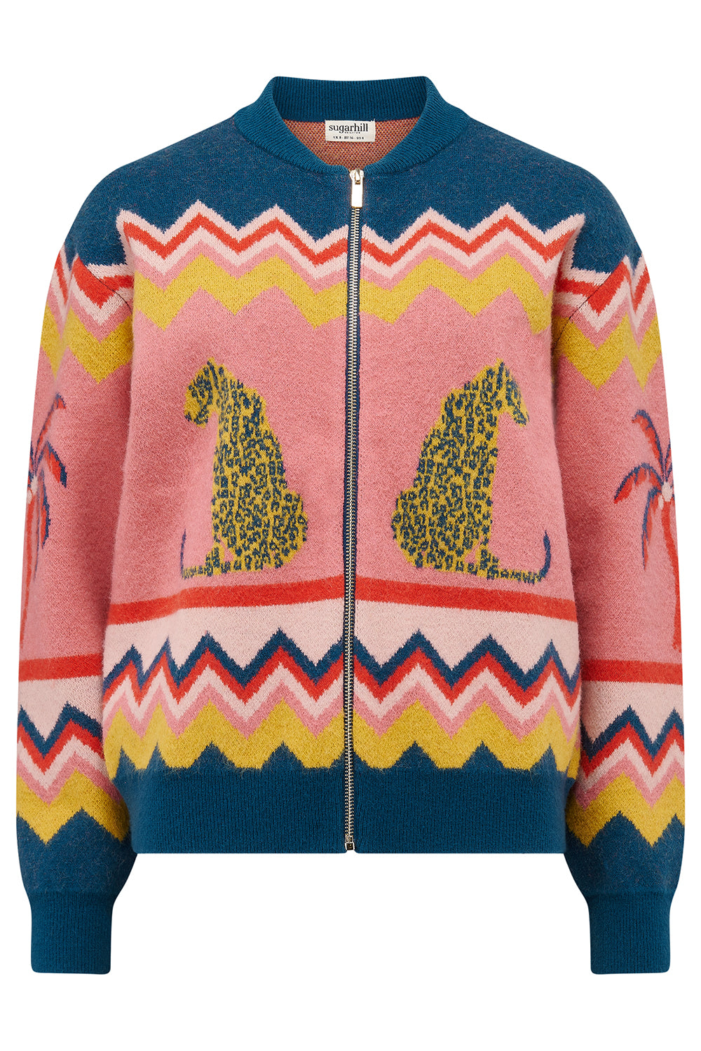 SUGARHILL "Solana Knitted Bomber" (Leopard)