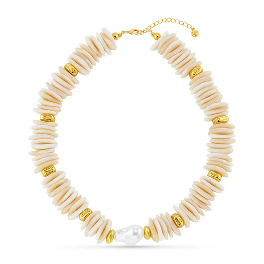 ORELIA "Statement Chip & Stationed Pearl" (Gold)