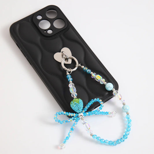 STICKYBESTIE "Phone Charm With Strawberry" (Lilac/Blue)