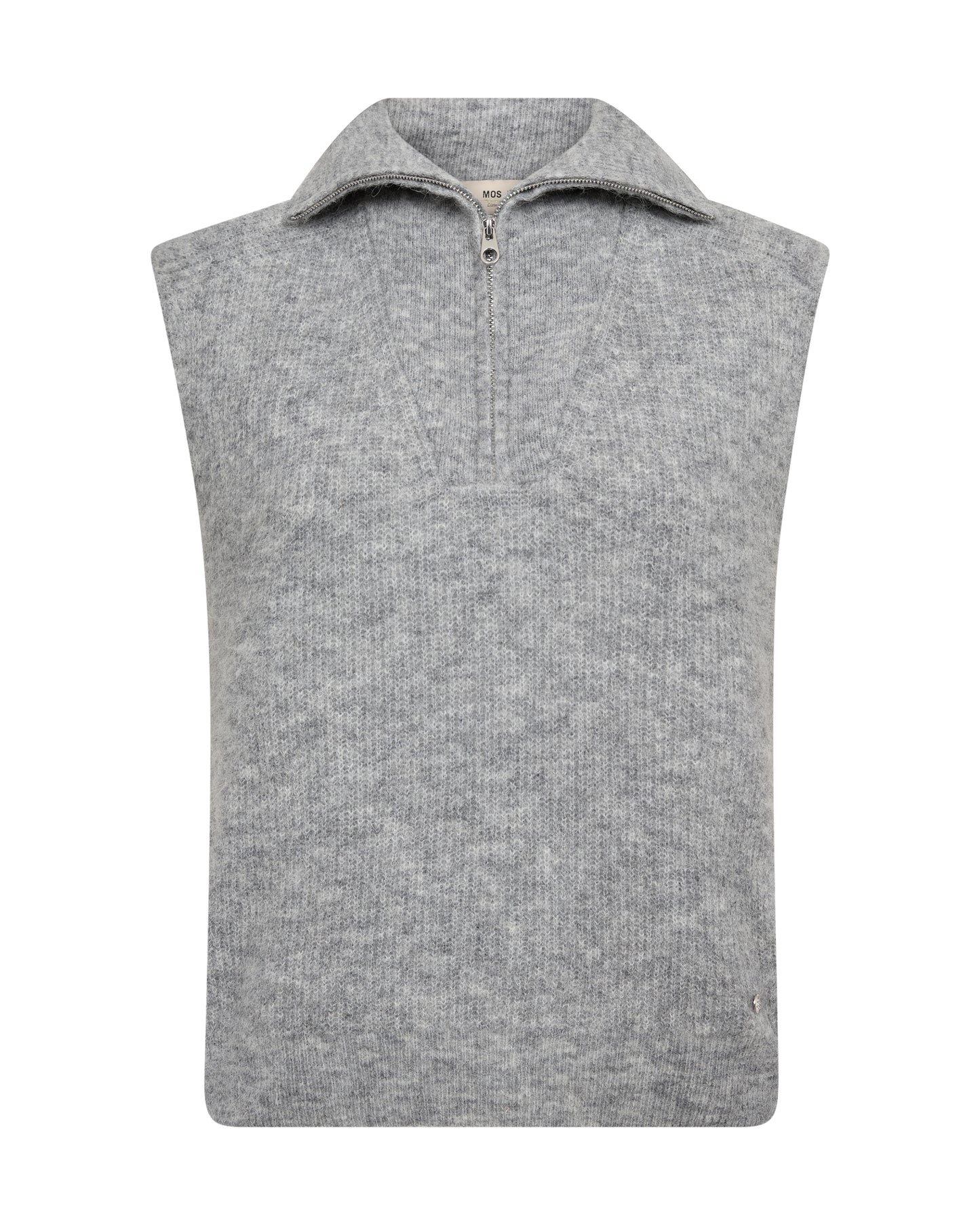 The Thora High Neck Sleeveless Knit from MOS MOSH is the perfect blend of comfort and effortless style. Crafted from an incredibly soft, bouncy knit, it's a versatile piece that's ideal for layering or wearing on its own through the seasons. Designed with a contemporary high neckline featuring a zip fastening, you can wear it zipped up for a cosy feel or open for a more relaxed look. Finished with a ribbed hem for a flattering shape, this easy-to-style knit pairs beautifully with jeans, tailored trousers or