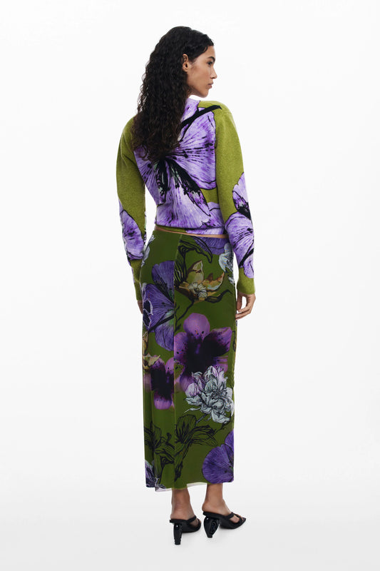 DESIGUAL "Tulleflowers Lacroix Skirt" (Verde)