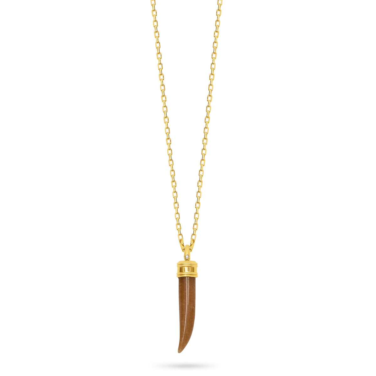 TALIS CHAINS "Tusk Pendant "(Smokey Quartz)