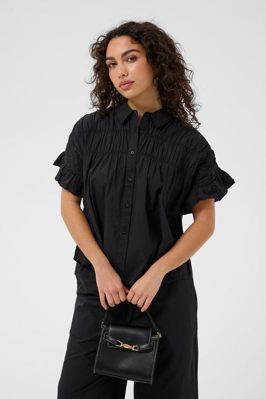 KAFFE "KAVerdina Flounce Shirt" ( Black Deep)