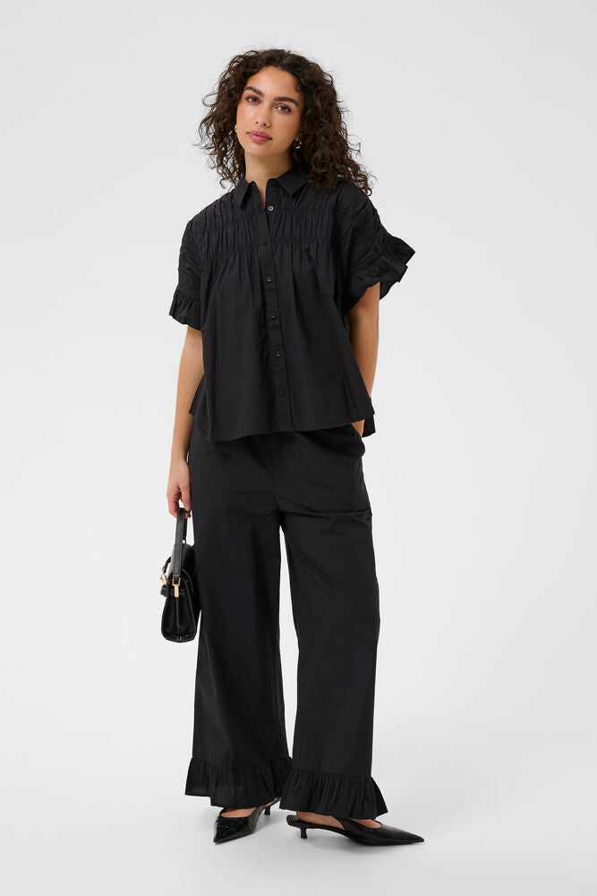 KAFFE "KAVerdina Flounce Shirt" ( Black Deep)