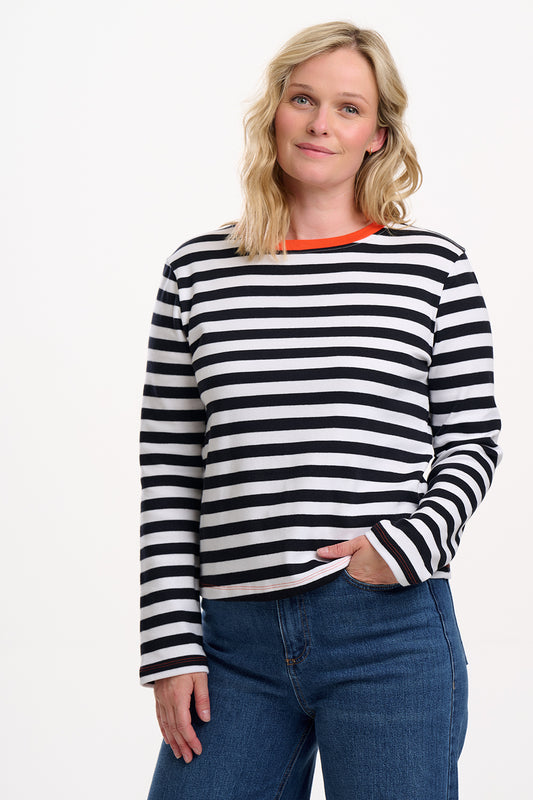SUGARHILL "Vienna Jersey Top"(White/Black)