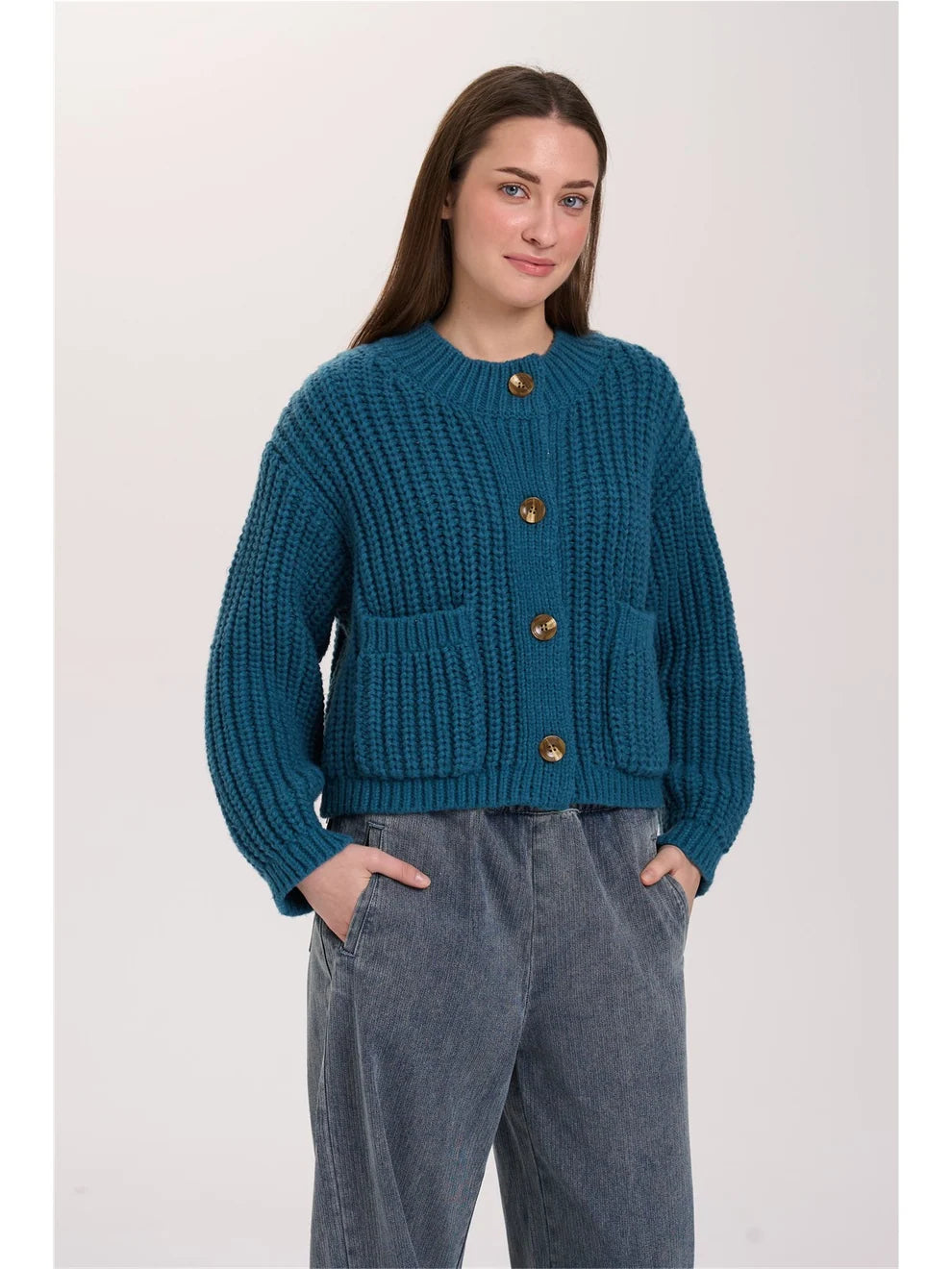 41430b "Violet Cardigan " (Petrol)