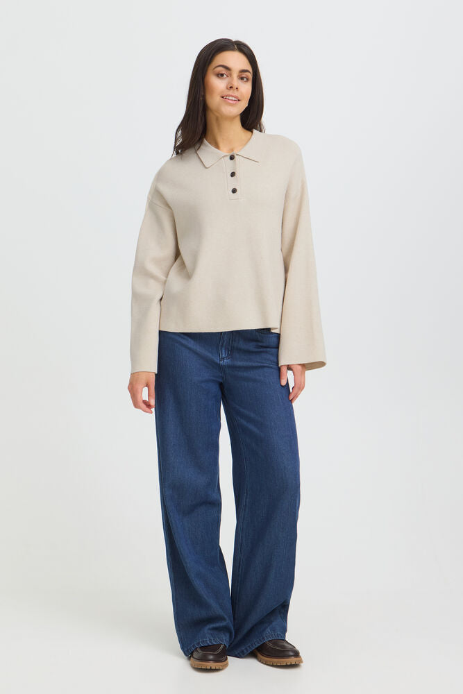 FRANSA "FRVioleta Jumper 1"(Oatmeal Melange)