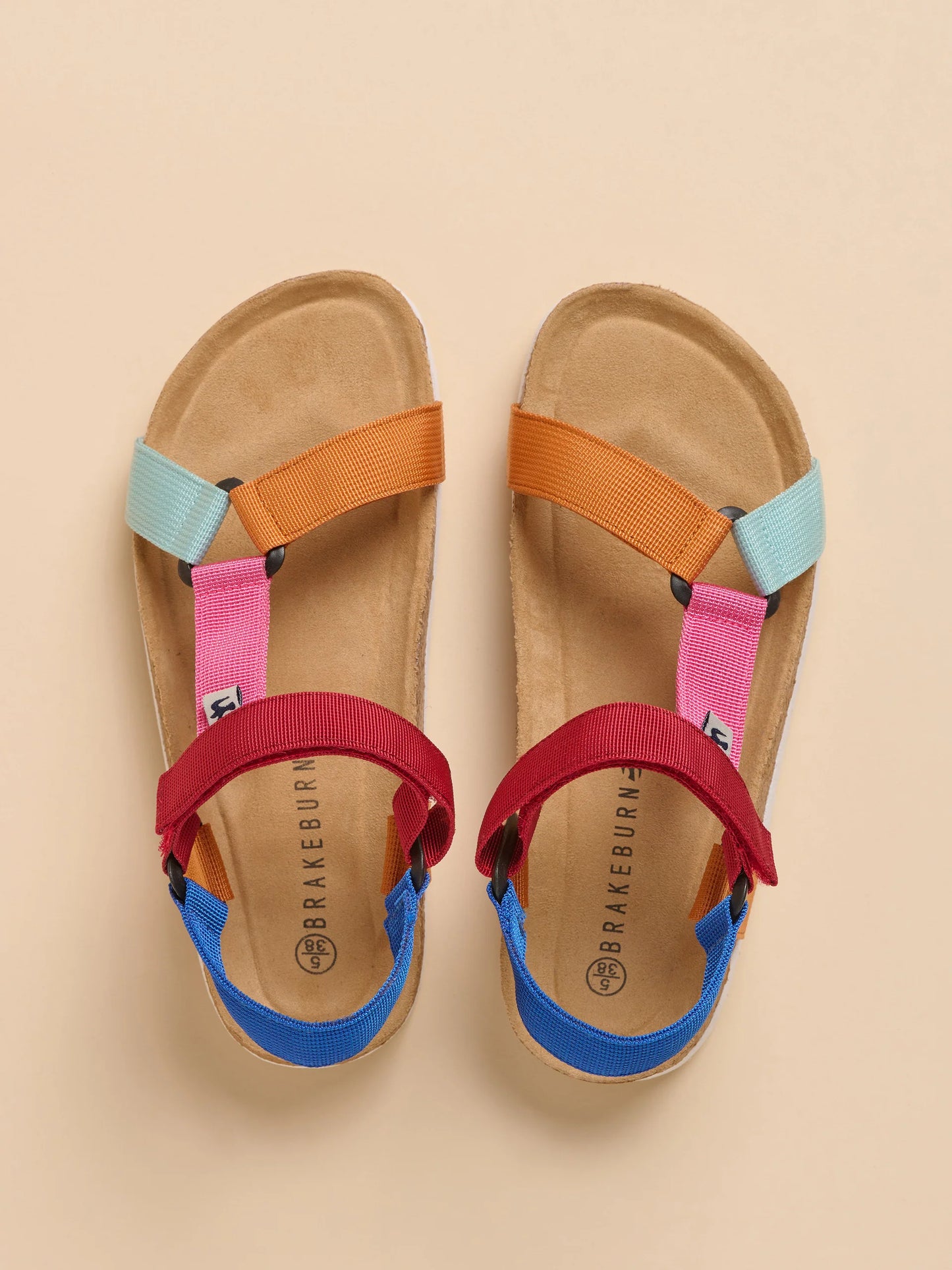BRAKEBURN "Playful Webbing Strap Sandal" (Multi)