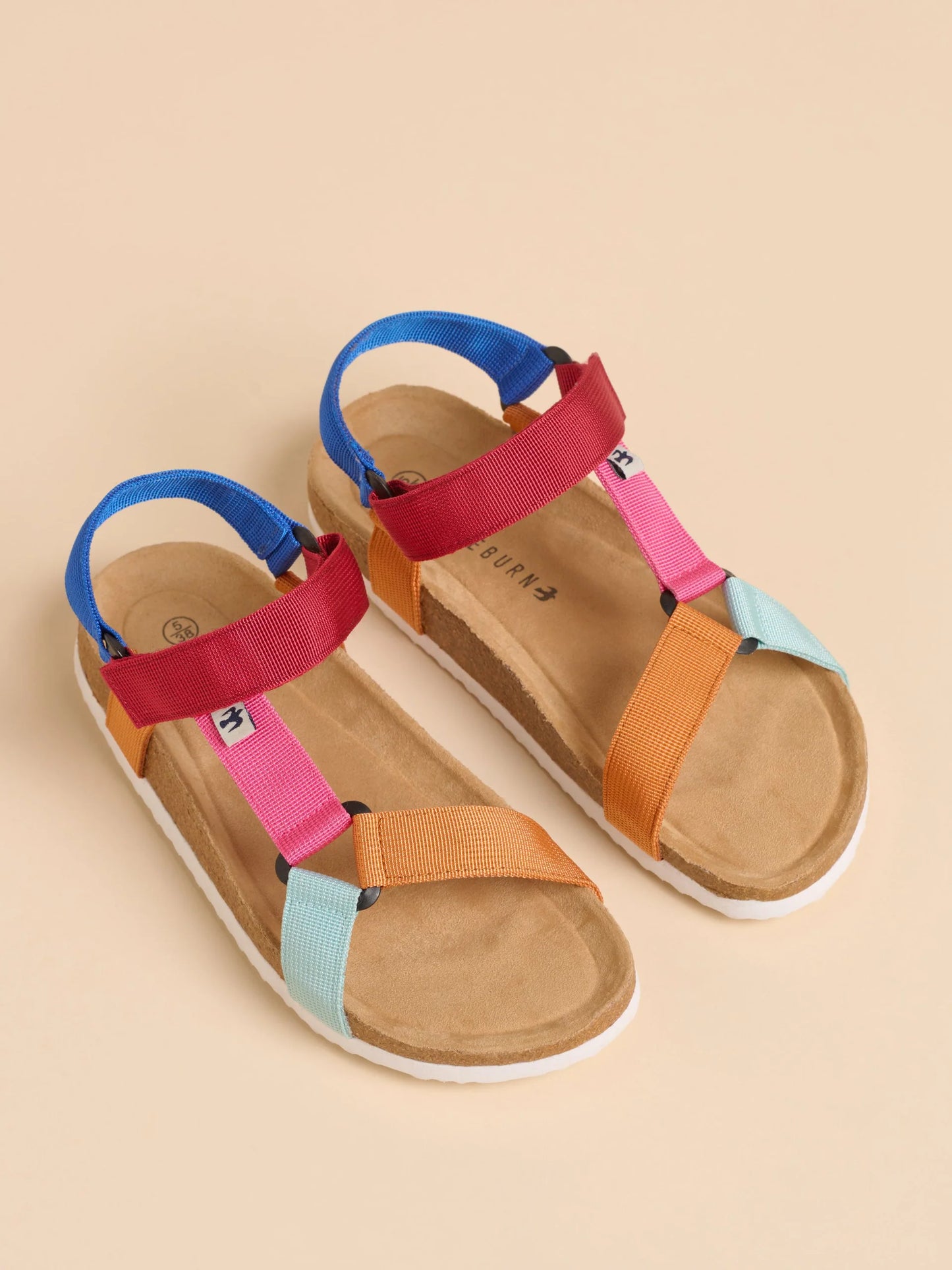 BRAKEBURN "Playful Webbing Strap Sandal" (Multi)