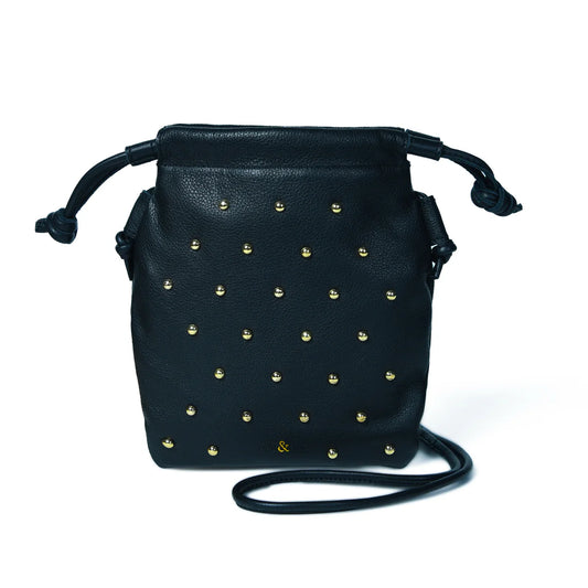 Our new Willow drawstring bag has that easy effortless style that works for both day and night, with a studded front for that added edge.

Fastened with a knotted drawstring detail which softly gather the leather creating a crossbody bag that is big enough for your phone and daily essentials. With a slender tubular strap that can be adjusted by adding an extra knot.