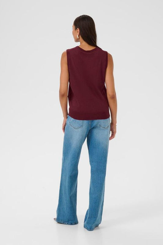 KAFFE "KALizza Knit Slipover" (Windsor Wine)