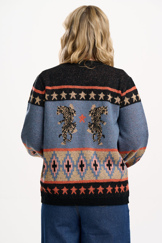 SUGARHILL "Yvette Cardigan" (Multi Climbing Tigers)