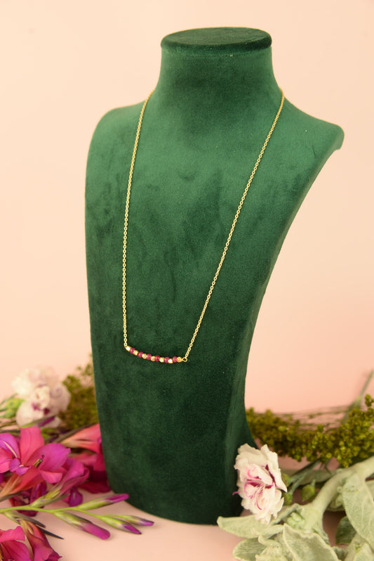 Beaded Stone Necklace